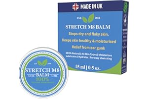 THE BEARD AND THE WONDERFUL Ear Stretching Balm - Premium Aftercare for Piercings - 15ml - Lobe Stretching - Soothing Formula – All Natural Ingredients Jojoba Oil & Tea Tree Oil