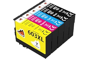 FOXINK 603XL Cartouche d'encre Compatible pour Epson 603 XL Cartouche 603 Encre Expression Home XP-2100 XP-2105 XP-3100 XP-3105 XP-4100 XP-4105 Workforce WF-2810 WF-2830 WF-2835 WF-2850 Imprimante