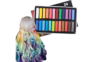 TIMEMEET Gesso colorazione dei capelli 24 colori lavabile, temporaneo per bambini, cosplay, feste, regali