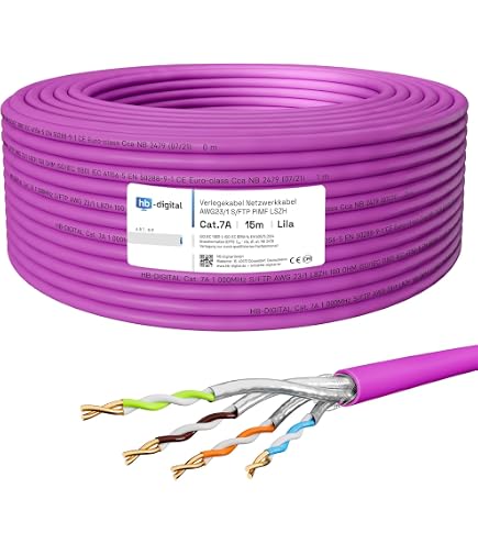 Odedo - Confezione da 10 spine crimpatrici, colore giallo, cat. 7, 7A