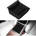 BASENOR 2024 Upgrade Tesla Armrest Storage Box Organizer Center Console Tray for Tesla Model S Model S Plaid Model X Model X Plaid Interior Accessories 2022-2024