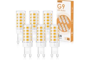 Cnkeeo G9 LED Bulbs, 3W, Warm White, 2700K, 300LM, Equivalent to 30W Halogen Bulb, Non Dimmable, No Flicker, AC 230V Energy Saving Light Bulbs for Chandeliers Home Lighting Decor and More 6-Pack