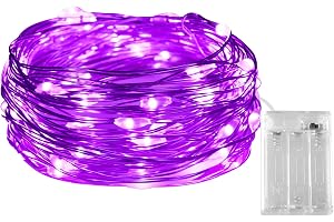 Lila ljusslingor, Dalugo 3 m 30 LED batteridrivna lila lampor för fest bröllop högtid jul halloween dekoration