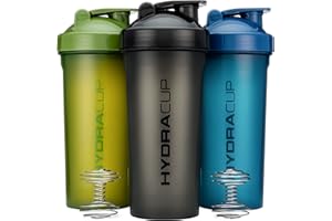 Hydra Cup 3er-Pack – extra große Shaker-Flasche, 1,275 ml Shaker-Becher mit Doppelmischern zum Mischen von Protein, von