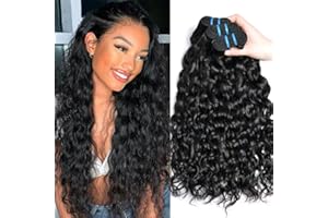 LADIARYF Ladiary Tissage Bresilien en lot 100% Meches Cheveux Naturel Brésilienne Water Wave Hair BundlesTissage Naturel Couleur 3 faisceaux 18 20 22 pouce tissage bresilien Water Wave Hair Bundles