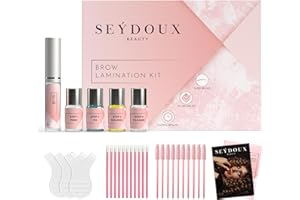 BASICO SEYDOUX BEAUTY | Brow Lamination Kit | Premium Eyebrow Lift Set with Castor, Olive Oil, Vitamin K | Professional Salon Results From Home - Vegan, Cruelty-free
