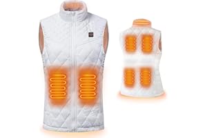 ZHODADA Chaleco Calefactor para Mujer, Chaquetas Calefactoras USB,Chaleco Calefactor con Gran Zonas de Calefacción,3 Niveles de Calor(Pilas no incluidas)