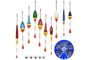 INNAL Posen Angeln Set 10 Angelposen Schwimmer Angeln Forelle Herausnehmbare Schwimmer Set Angeln Posenset als Angelzubehör und Schwimmerset mit 100 Bleischrot Angeln für Friedfisch Pose und Forellen