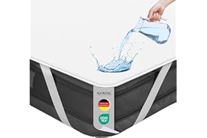 Komfortec 90x200 cm Lot de 2 Protège Matelas, Alèse Imperméable, Silencieux et Respirant, Anti-Acarien, Hypo-Allergénique, Blanc