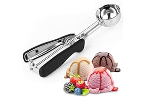 HISDRICUS Paletta per gelato,Porzionatore gelato,5cm,Materiale in acciaio inossidabile di alta qualità 304, perfetto per gelato, palline di melone, polpette, torte, biscotti, impasto per biscotti e riso