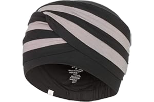 CHRISTINE HEADWEAR Turbante Shanti con bambú negro y marrón para mujeres con alopecia