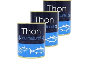 Lot 3x Thon naturel entier - Boîte 800g