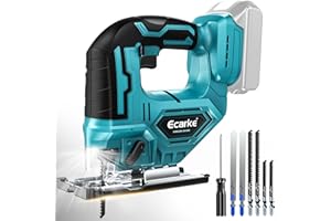 Ecarke Seghetto alternativo a batteria da 750 W per Makita 18 V al litio con blocco e interruttore di velocità continuo, cambio rapido della lama per legno, PVC, compensato e metallo (batterie non