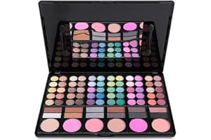 BRILLIANTDAY Trousse Trucchi Donna Ragazza, 78 Colore Palette di Ombretti per Trucco, Trucchi Donna Tutto in Uno Tavolozza Completo Valigetta con Ombretto, Gloss, Rossetti e Polveri Viso