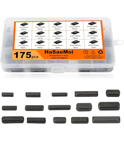 175PCS/Box 3mm 4mm 5mm 6mm Type A Round Ended Feather Key Parallel - View #6