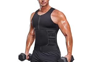 KUMAYES Débardeur de sudation homme Gilet sauna minceur T-shirt amincissant Ceinture néoprène fitness Body shaper