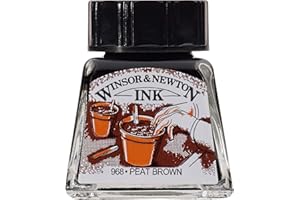 Winsor & Newton Inchiostro Colorato da Disegno 14 ml - Marrone Torba