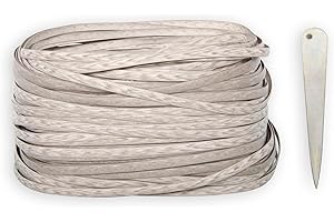 Rattan Park 55-60meters 8.2mm All-Weather Rattan + Weaving Tool,Rattan Repair Kit for Rattan Garden Furniture Set,Ash Grey