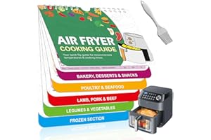 FEXPDL Airfryer Cookbook Air Fryer Cheat Sheet Magnets Cooking Guide Booklet for Cooking and Frying Air Fryer Cooking Guide Magnetic Air Fryer Magnetic Cheat Sheet Set Instant Air Fryer Accessories