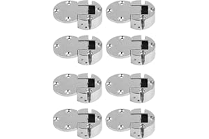 LIKERAINY 90 Degree Flap Lid Concealed Hinge 30mm for Wooden Furniture Cabinet Door Folding Holder Nickel-Plated Fittings Cupboard Wardrobe Hinges Pack of 8