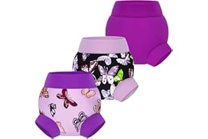 BIG ELEPHANT Pieluszki kąpielowe dla niemowląt, 3 sztuki, zmywalne, regulowane pieluchy do pływania wielokrotnego użytku dla chłopców i dziewcząt, 12-24 miesięcy