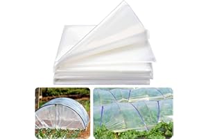 RICOFOT Telo per Serra, 2 x 6 Metri Telo Serra, Telo per Serra Trasparente, Riutilizzabile Telo Serra Trasparente Adatto a Tutti i Tipi di Giardini Recinzioni e Frutteti