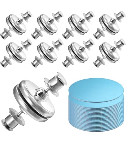 14 Pesi Magnetici Per Tende, Bianchi, 4x4 Cm, Forte Magnete, Ferma Tende Antivento, Clip Riutilizzabili Per Tende E Tovaglie - 4