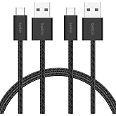 Belkin 2-Piece Braided USB-A to USB-C Cable, 1.5 m, 15 W, Soft, Flexible and Fast Charging Cable, iPhone 17 and 16 Series, Galaxy S25