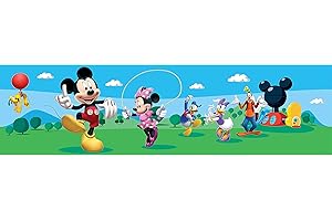 AG Design - Disney Wall Border - Autoadesivo - Mickey Mouse Disney - Adesivo - 0,10 x 5 m - WBD 8079