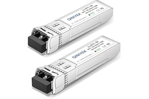 QINIYEK 10GBase-SR SFP+ Transceiver,10G Multimode SFP+ LC Module,850nm MMF,Fino a 300 m,Compatibile con Cisco SFP-10G-SR,Ubiquiti UF-MM-10G,Fortinet,Mikrotik,Netgear,Supermicro (Confezione da 2)
