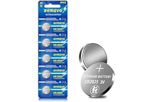 avmzvo CR2025 bateria litowa guzikowa, 5 sztuk, 3V, długotrwała wydajność, do kluczy samochodowych, wag, małych urządzeń elektronicznych【5 lat magazynowej】