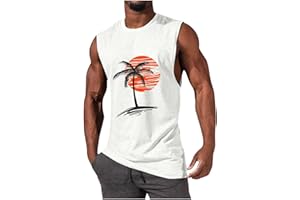 RLEHJN Herren T Shirt äRmellos Baumwolle Tanktop Herren äRmelloses Shirt Herren Tank Top Herren Gym Tankshirts Herren TräGershirt Muskelshirts Funktionsunterhemden Herren äRmellos Kompressions-Shirts