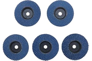 EMSea 10PCS Flap Disc 40/60/80/100/120 Grit Flap Sanding Disc 76x10mm Grinding Wheel Abrasive Grinding Disc for All Standard 76mm Angle Grinders