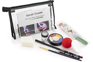 Graftobian Chaos Clown Makeup Kit | Graftobian | Complete 10 Piece Set got Joker Jester & Clown Halloween Costume | Full Colour Instructions Included | Standard Set