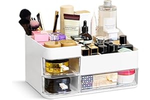 Hawthyhome Makeup Organsier, Sufficient Capacity Acrylic Cosmetic Organiser Storage Drawers for Skincare,Cosmetics, Perfume Accessories and Jewellery, in Vanity Table, Dressing Table, Bedroom