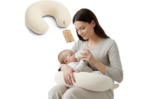 Totsy Baby Cuscino allattamento e gravidanza Basic 130 cm - cuscini neonato per allattare e dormire accessori per mamma y bebe lavabile e multifunzione Oeko-Tex Crema