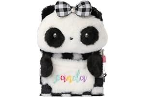Pinkgarden Cahier Panda en Peluche pour Enfants, 160 Pages, Journal Secret, Cadeau d'anniversaire de Noël pour Enfants