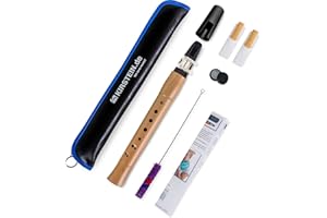 Classic Cantabile Saksofon kieszonkowy z drewna gruszkowego, jasnobrązowy