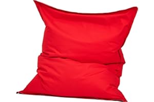 ‎GREEN BEAN Green Bean© Indoor Sitzsack XXL 140x180cm 380 Liter Kinder & Erwachsene Bean Bag EPS Perlen Füllung Riesensitzsack Groß Liegekissen Sitzkissen - Rot