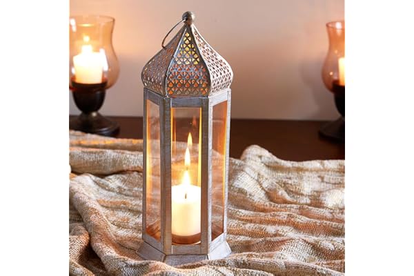 MARRAKESCH Lanterne de style bohème Raki 23 cm Lanterne orientale pour l'extérieur comme décoration de balcon ou comme décoration de rebord de fenêtre