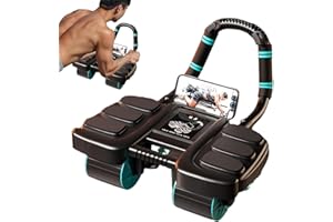 YULOKDWI Ab Roller Wheel Abdominal Trainer, 4 Wheel Abdominal Rollers Wheel, Core And Abdominal Roller With Automatic Rebound, Ab Plank Abdominal Roller Wheel With Elbow Support