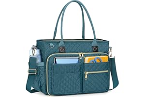 RAINSMORE Sac Fourre-tout pour Ordinateur Sac de Professeur Femme Grand Sac à Main pour Travail pour Enseignant d'infirmière d'étudiant, Sacoche avec Isotherme Poches