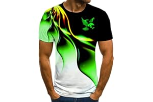 WEITING Mode Sommer T-Shirt Herren 3D Eagle Print Herren T-Shirt Atmungsaktiv Street Style Bedrucktes T-Shirt Herren Übergröße 6XL-ET0B22251LN-6XL