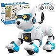 PRANITE Robot Dog, Programmable Remote Control Robot Dog Toy Rechargeable for Kids, with Voice Control, Touch Sense, Sing, Dance, Stunt, Animal Imitation for Boys & Girls