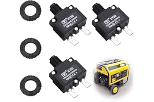 GREACESRIO 3 pezzi Interruttore termico 16 A, protezione da sovraccarico termico 125-250 V AC 50 V DC, Interruttore Automatico di Ripristino Manuale Interruttore