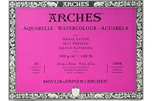 ARCHES 23 x 31 cm 300 GSM Hot Pressed Watercolour Block