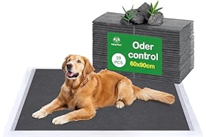 Flying Paws Puppy Pads XL, 60x90 cm Extra Large Super Absorbent Pet Dog Training Pads, Leakproof Pee Pad with Charcoal Odour Control, Ideal for Larger Pets Floor Protection Toilet Pee Mat XL-20