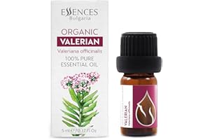 Essences Bulgaria Aceite Esencial de Valeriana Orgánico 5ml | Valeriana officinalis | 100% Puro y Natural |Sin Diluir | Grado Terapéutico | Granja Familiar | Destilado al Vapor | Sin OMG | Vegano