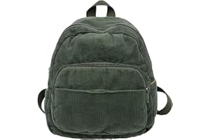 Makukke Small Backpacks for Women Corduroy City Backpack Backpacks Daypacks Women's Backpack Handbags Backpack for Casual School Travel Hiking Work,Green Backpack