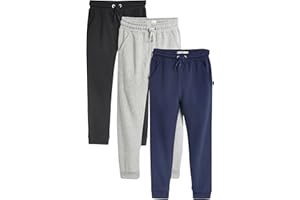 NEXT Niñas Pack de 3 Pantalones de chándal de Punto Suave y Corte Holgado